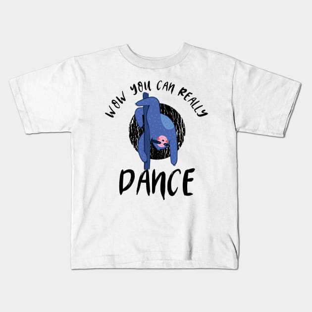 Pole Dance Sloth Kids T-Shirt by A-Buddies